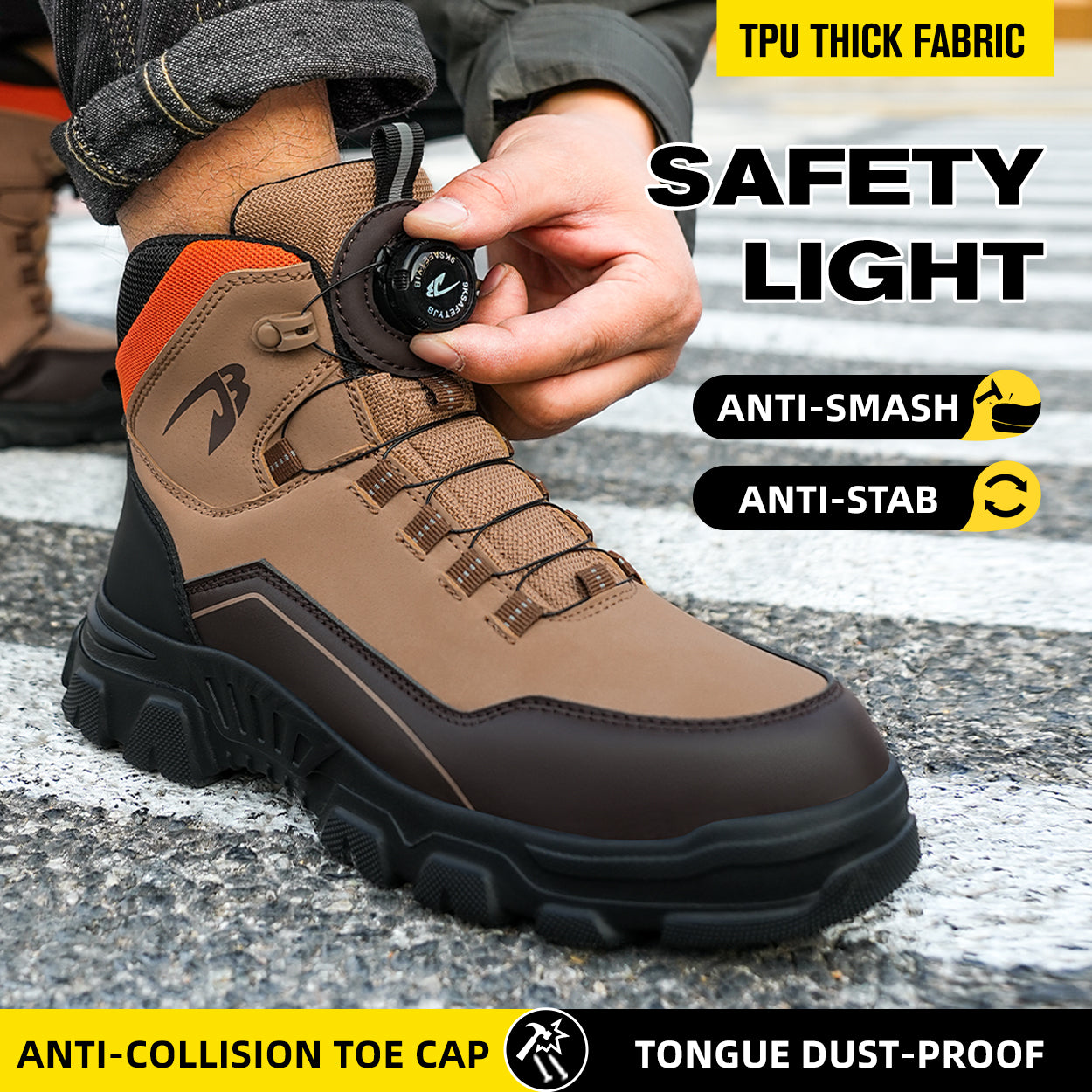 Rotating Buckle Mid-Ankle Safety Boots(JB-269）