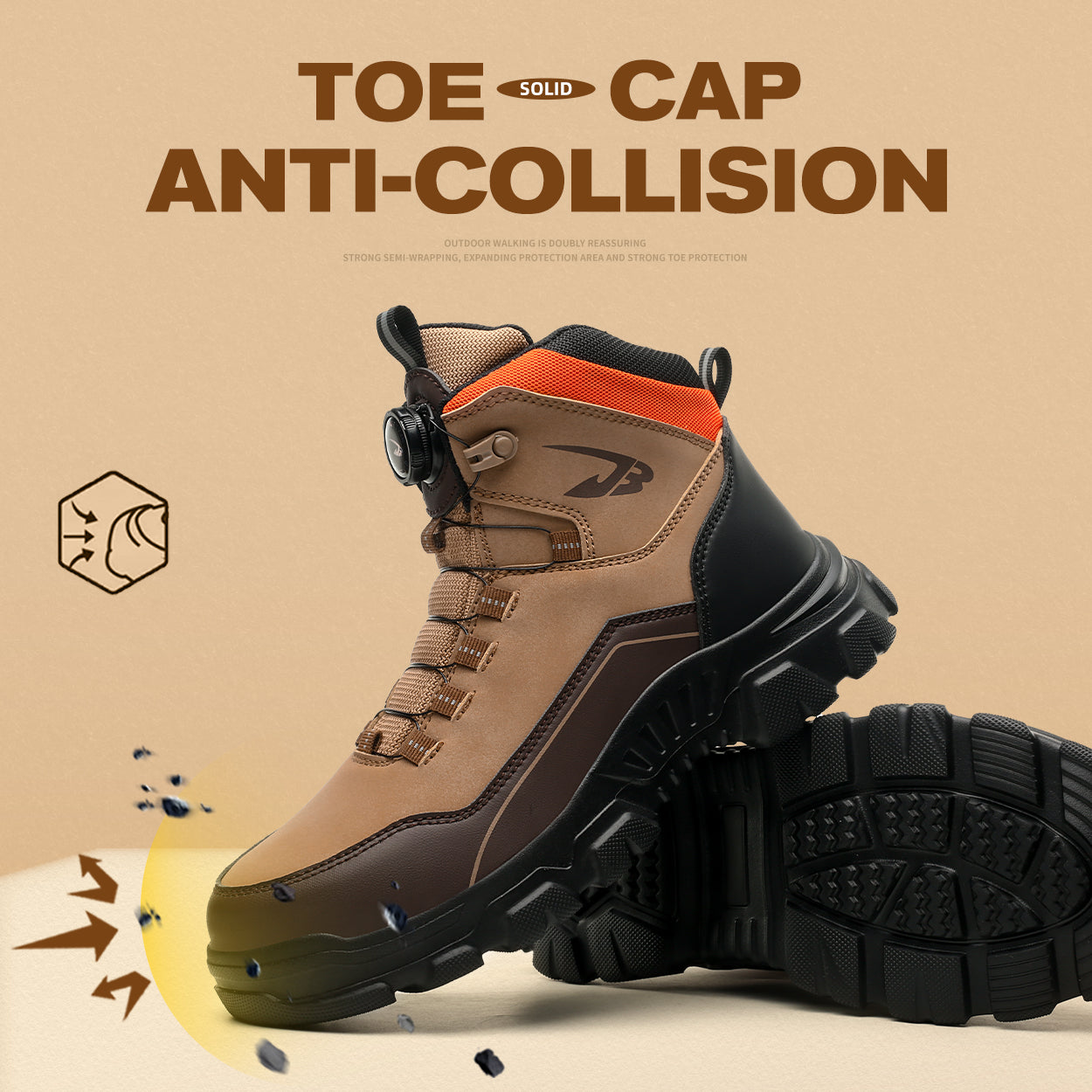 Rotating Buckle Mid-Ankle Safety Boots(JB-269）