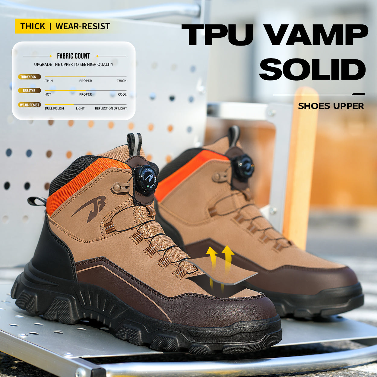 Rotating Buckle Mid-Ankle Safety Boots(JB-269）