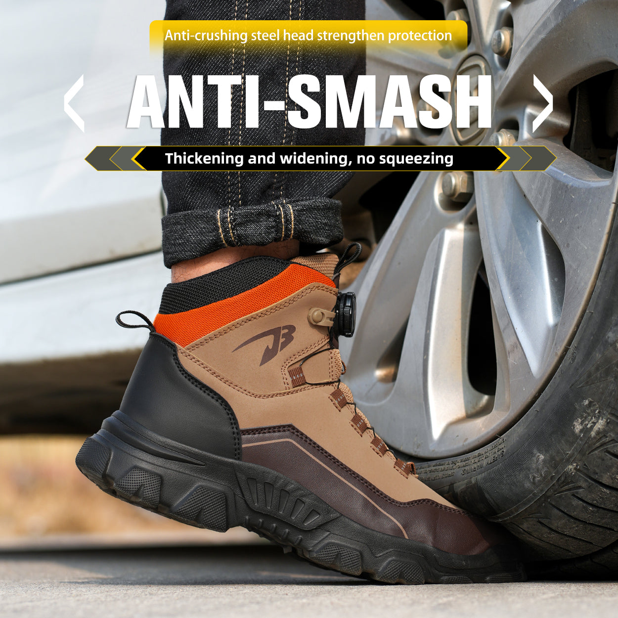 Rotating Buckle Mid-Ankle Safety Boots(JB-269）